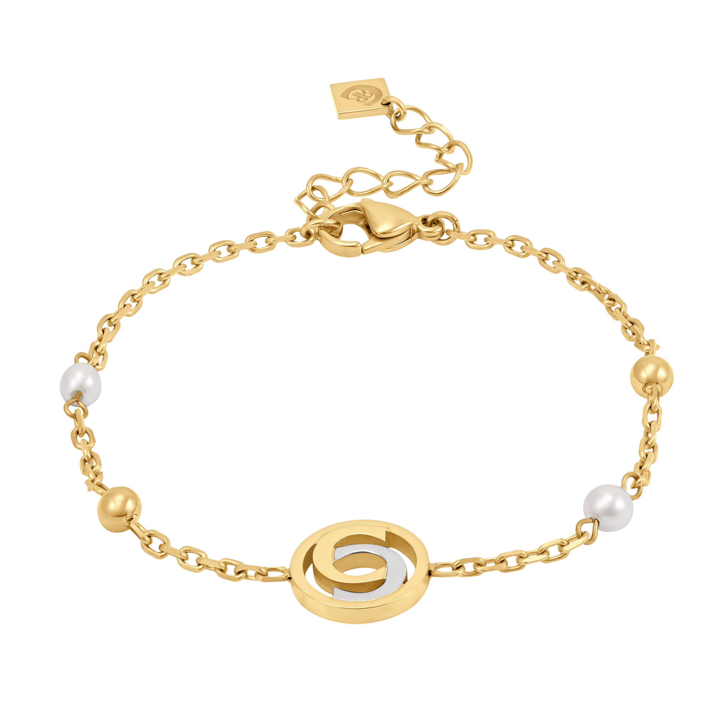 Cerruti Celeste Round Logo Motif Bracelet