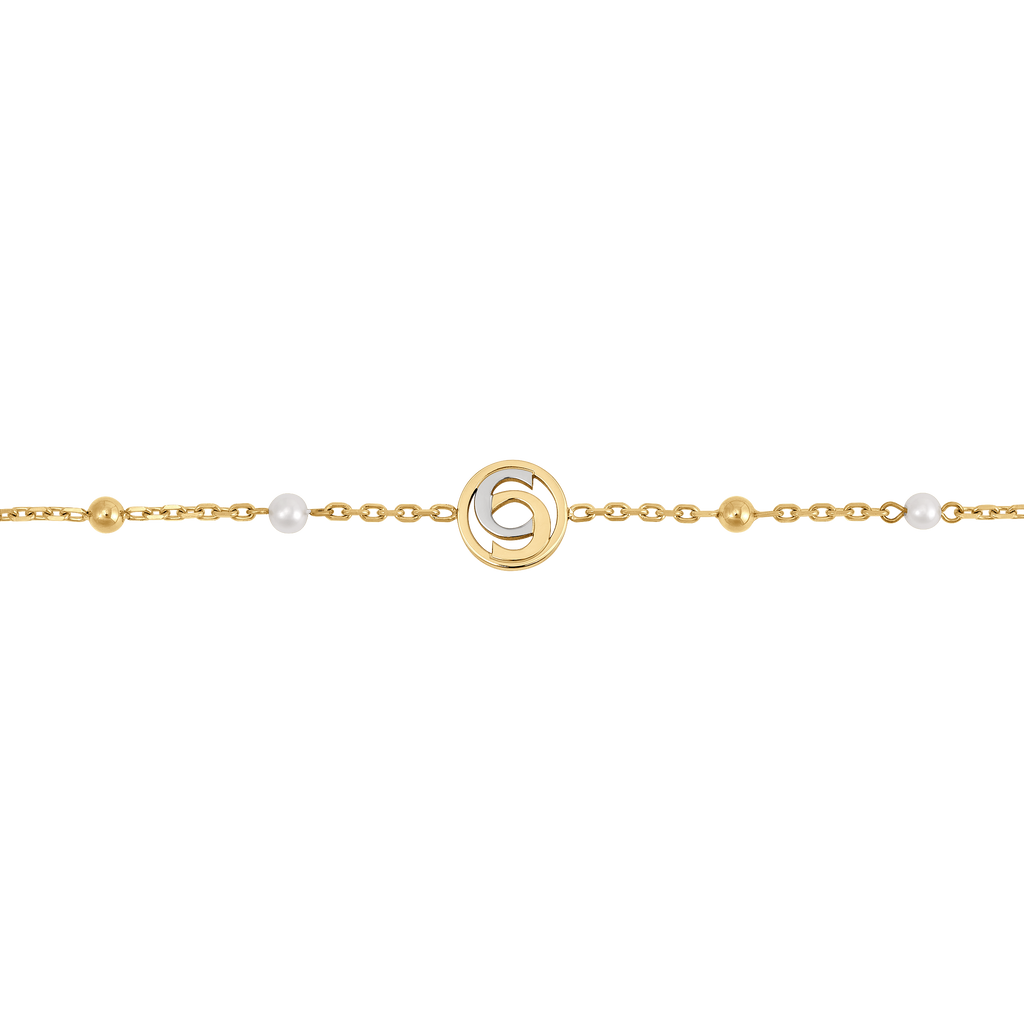 Cerruti Celeste Round Logo Motif Bracelet
