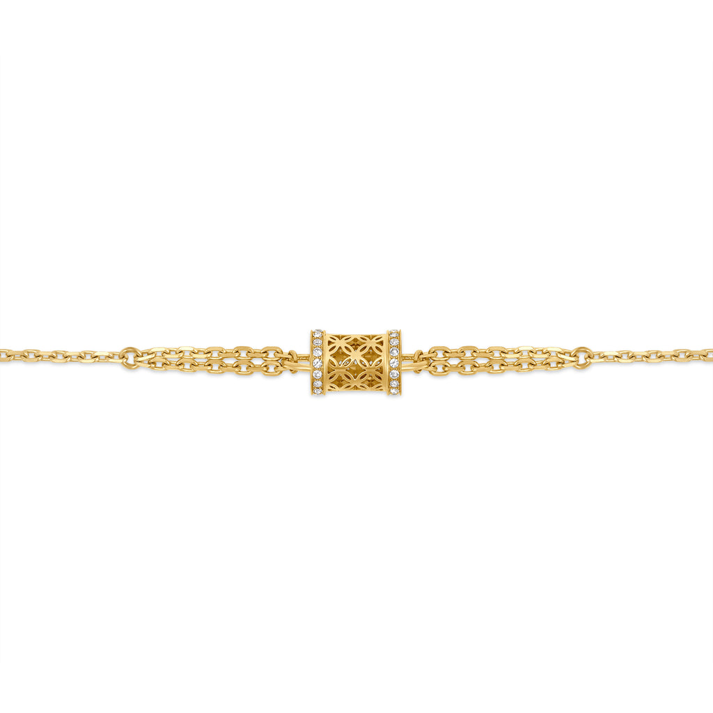 Cerruti Elettra Gold Plated Bracelet with Center Cut-Out Motif