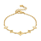 Cerruti Francesca Gold Plated Bracelet with Five Small Motifs