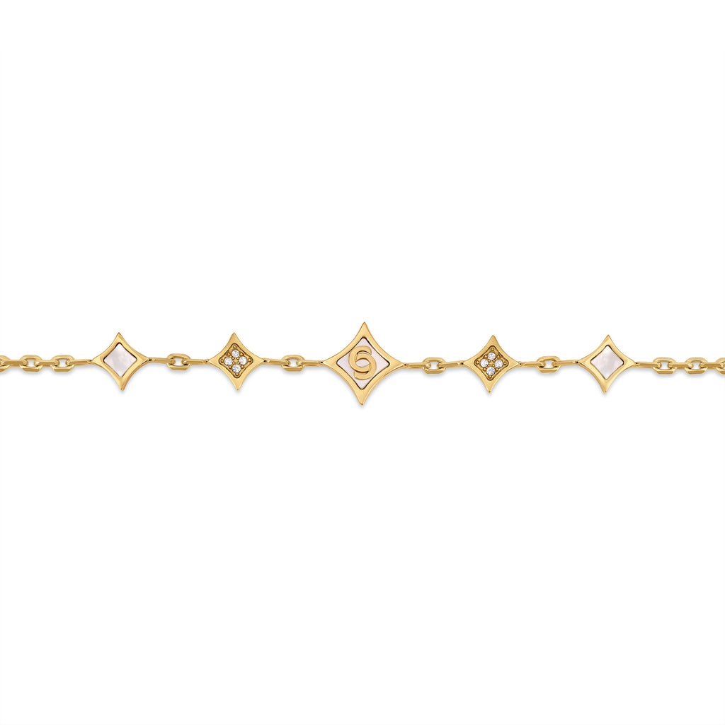 Cerruti Francesca Gold Plated Bracelet with Five Small Motifs