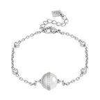 Cerruti Luciana Stainless Steel Bracelet with Center Round Motif