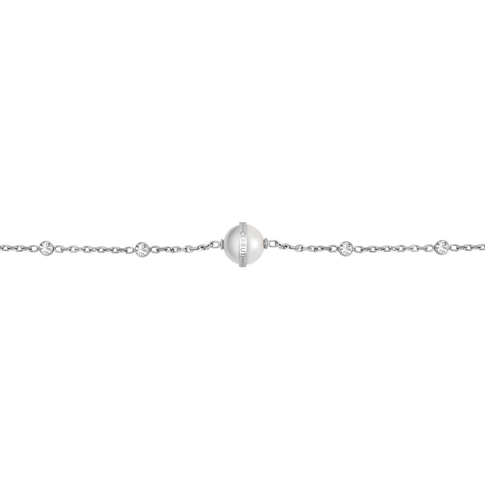 Cerruti Luciana Stainless Steel Bracelet with Center Round Motif Cerruti Luciana Stainless Steel Bracelet with Center Round Motif