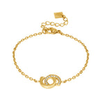 Cerruti Marina Gold Plated Bracelet with Double C Logo Motif