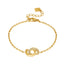 Cerruti Marina Gold Plated Bracelet with Double C Logo Motif