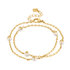 Cerruti Noemi Gold Plated Double Chain Bracelet