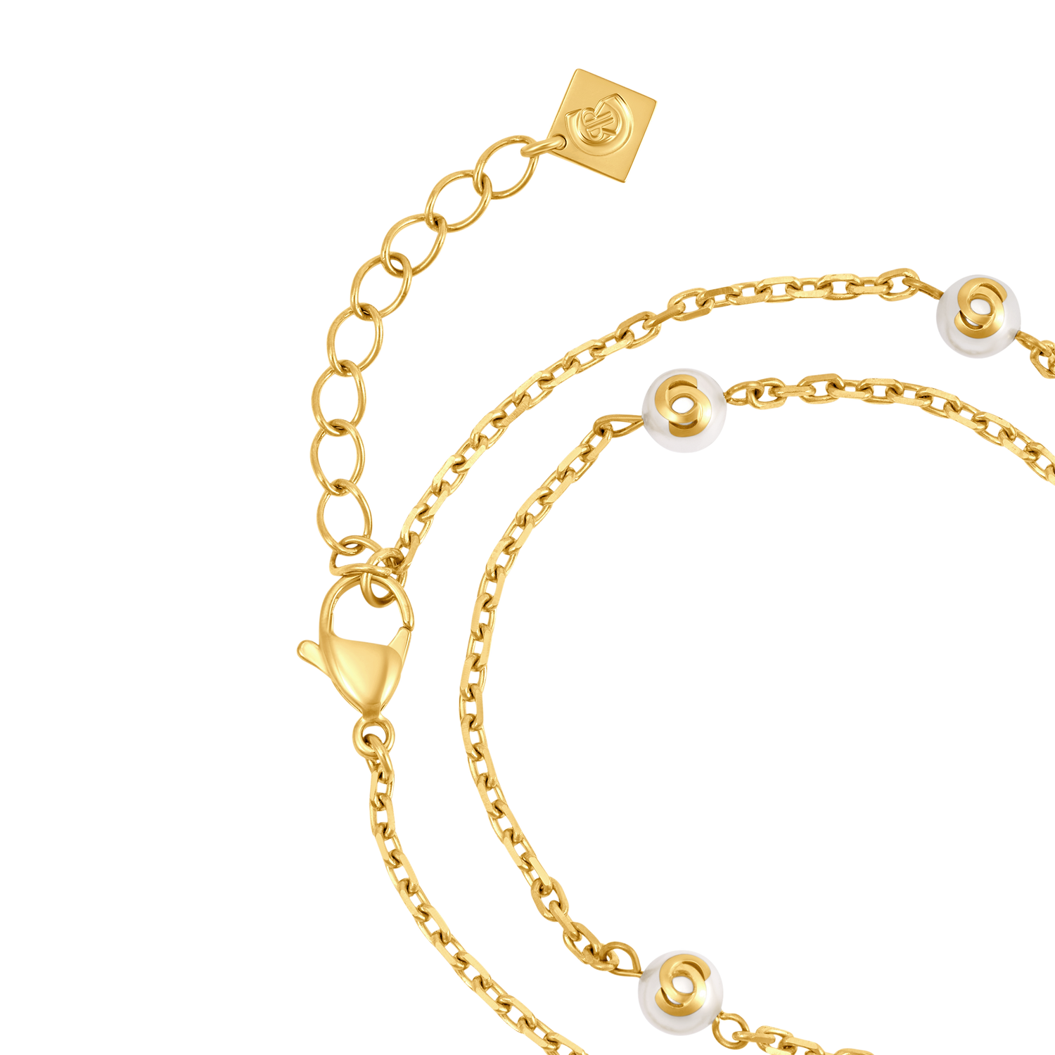 Cerruti Noemi Gold Plated Double Chain Bracelet Cerruti Noemi Gold Plated Double Chain Bracelet