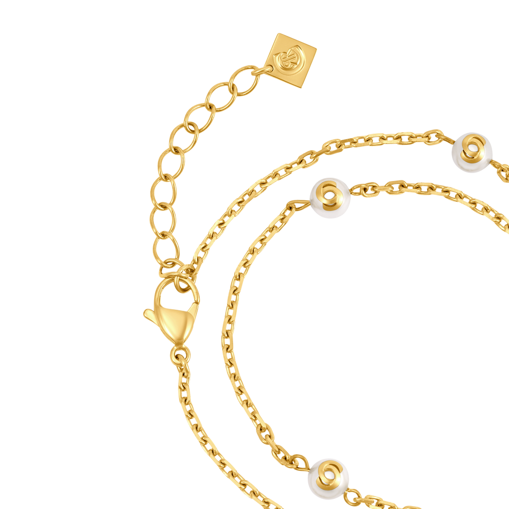 Cerruti Noemi Gold Plated Double Chain Bracelet