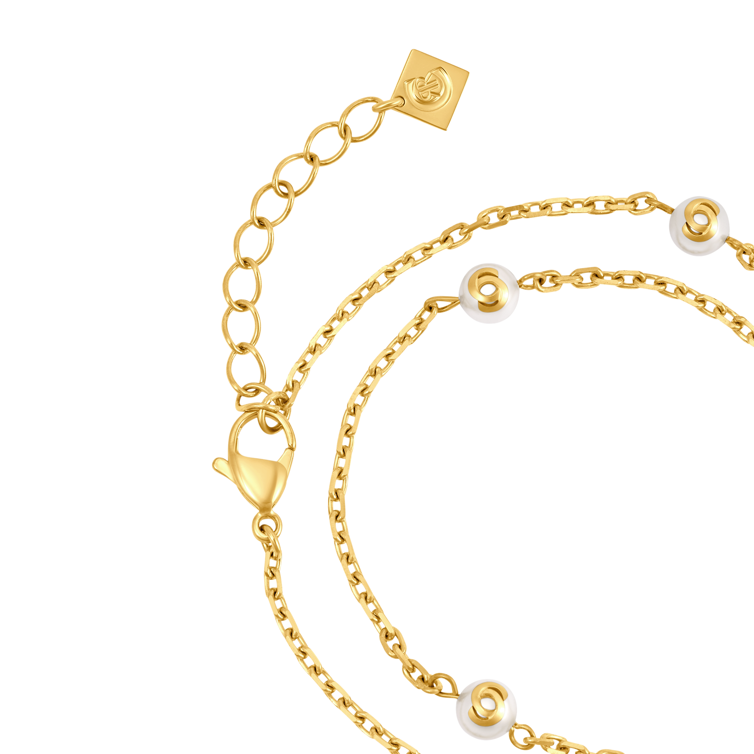 Cerruti Noemi Gold Plated Double Chain Bracelet