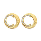 CTT L CE PLEAT GP CRYSTALS CRYSTALS EARRINGS