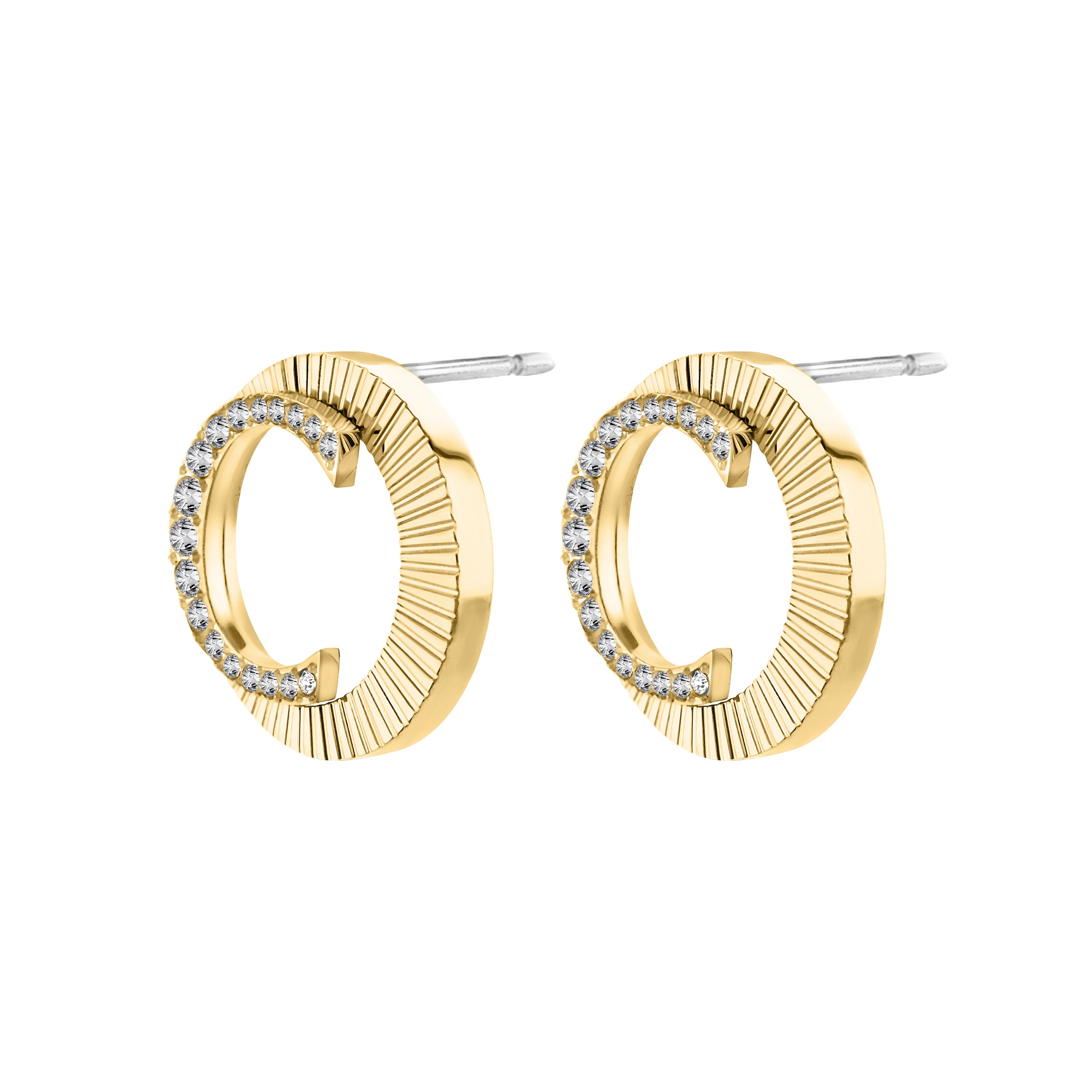 CTT L CE PLEAT GP CRYSTALS CRYSTALS EARRINGS