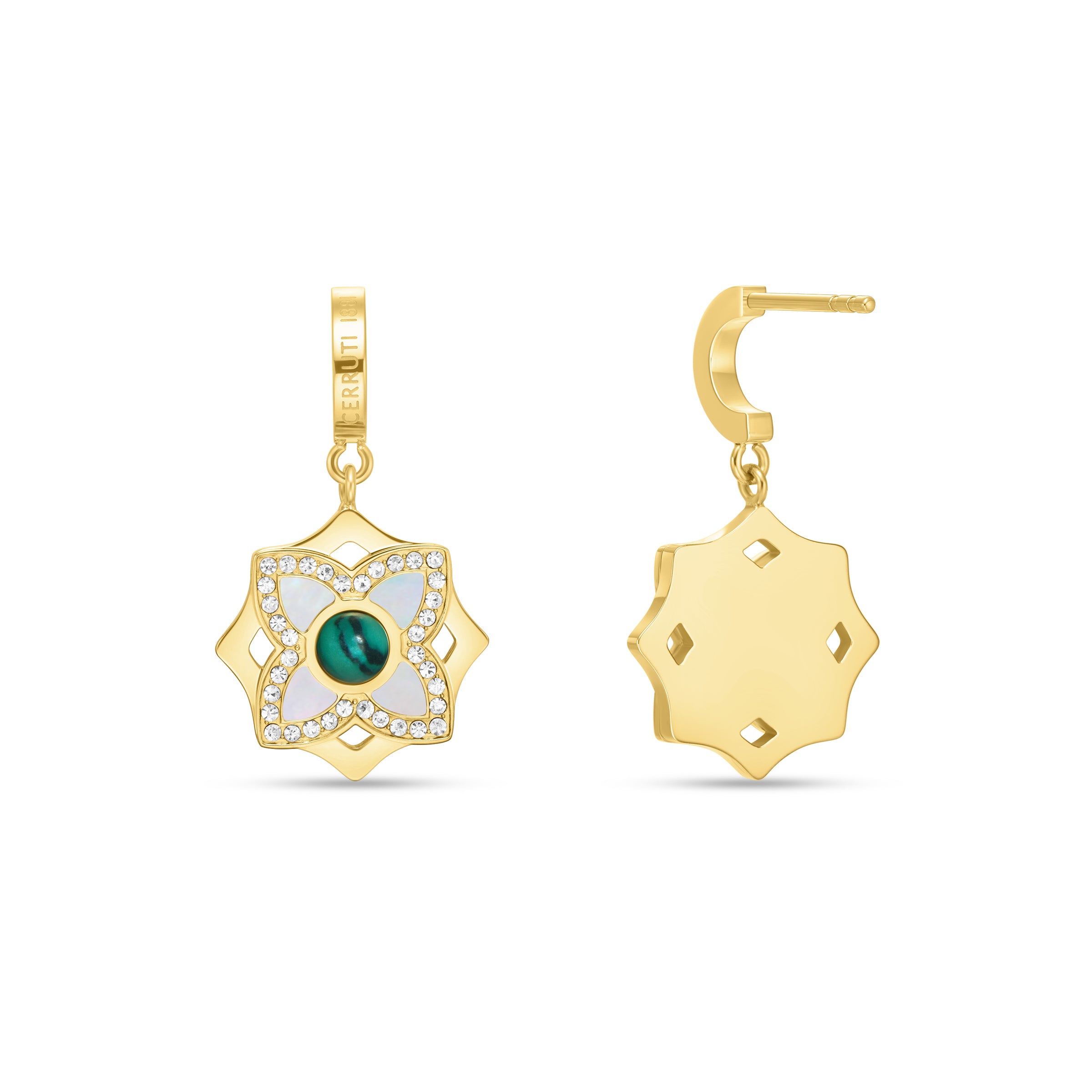 MALACHITE CRYSTALS EARRINGS