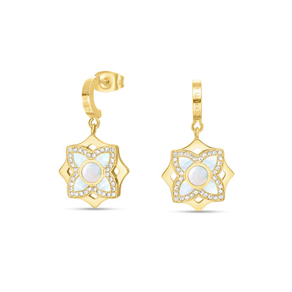 OTTAVIA GP MOP CRYSTALS EARRINGS
