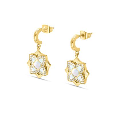 OTTAVIA GP MOP CRYSTALS EARRINGS