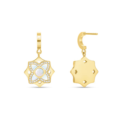 OTTAVIA GP MOP CRYSTALS EARRINGS