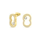 BIANCA GP CRYSTALS C LOGO EARRINGS