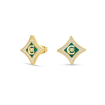ILVIA GP CRYSTALS WITH MALACHITE EARRING