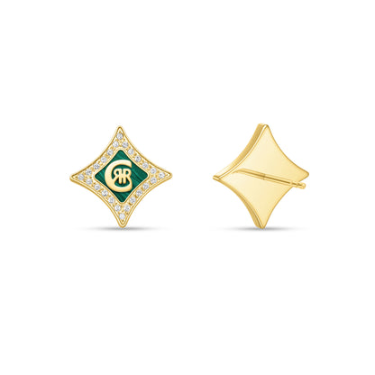 ILVIA GP CRYSTALS WITH MALACHITE EARRING