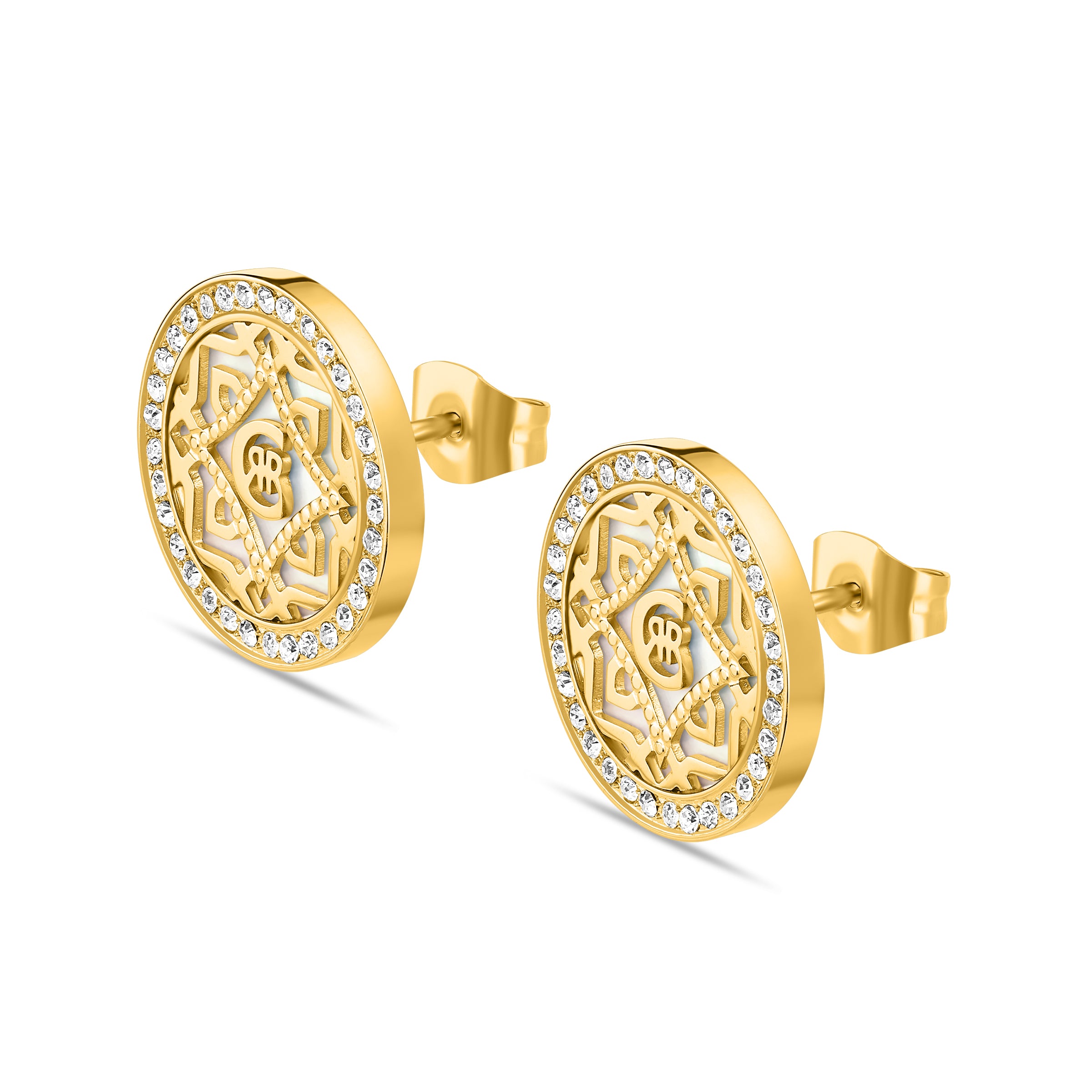 SILVIA GP MOP ROUND EARRING Secondary image