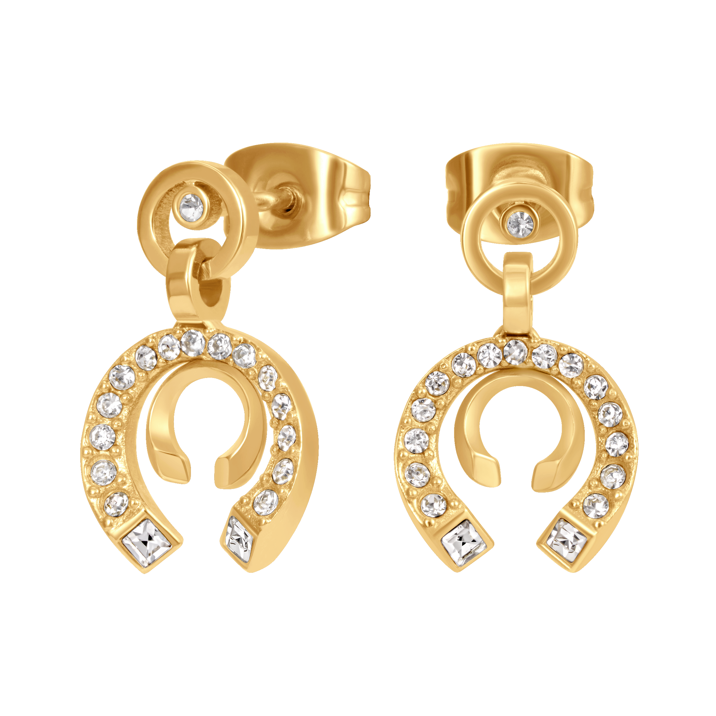 Cerruti Amalia Double C Gold Plated Earrings