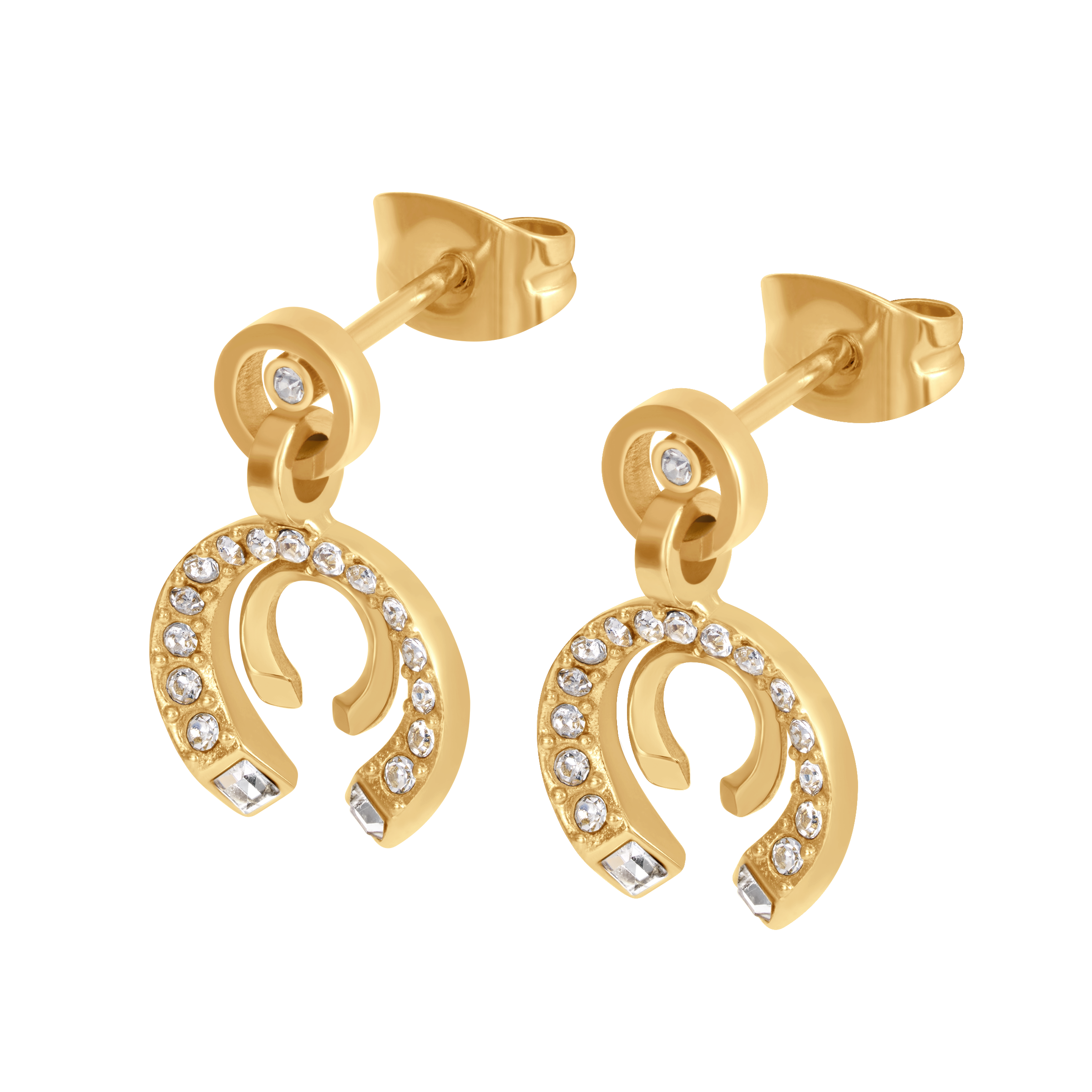 Cerruti Amalia Double C Gold Plated Earrings