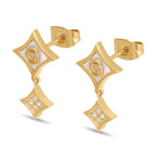 Cerruti Francesca Double C Logo Gold Plated Earrings