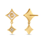 Cerruti Francesca Double C Logo Gold Plated Earrings
