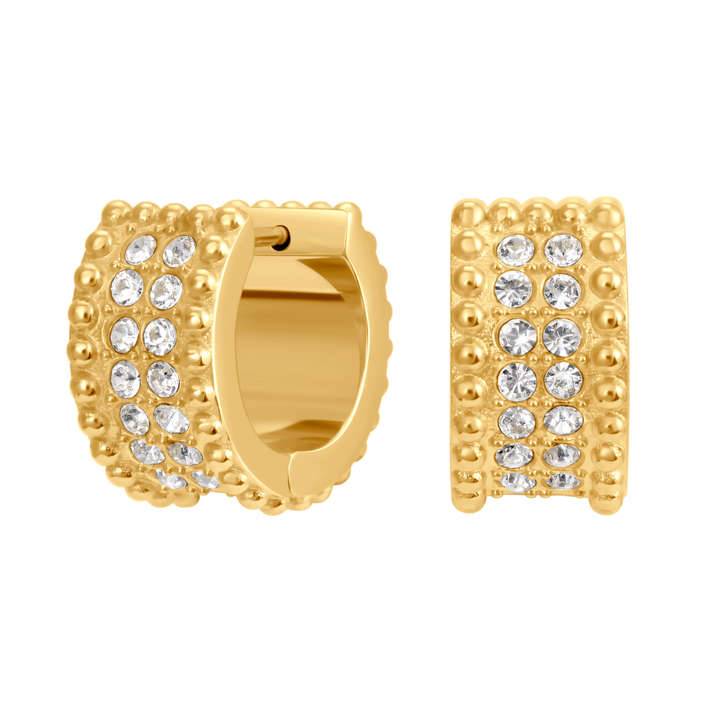 Cerruti Isadora Round Cutout Logo Motif Earring
