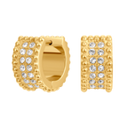 Cerruti Isadora Round Cutout Logo Motif Earring