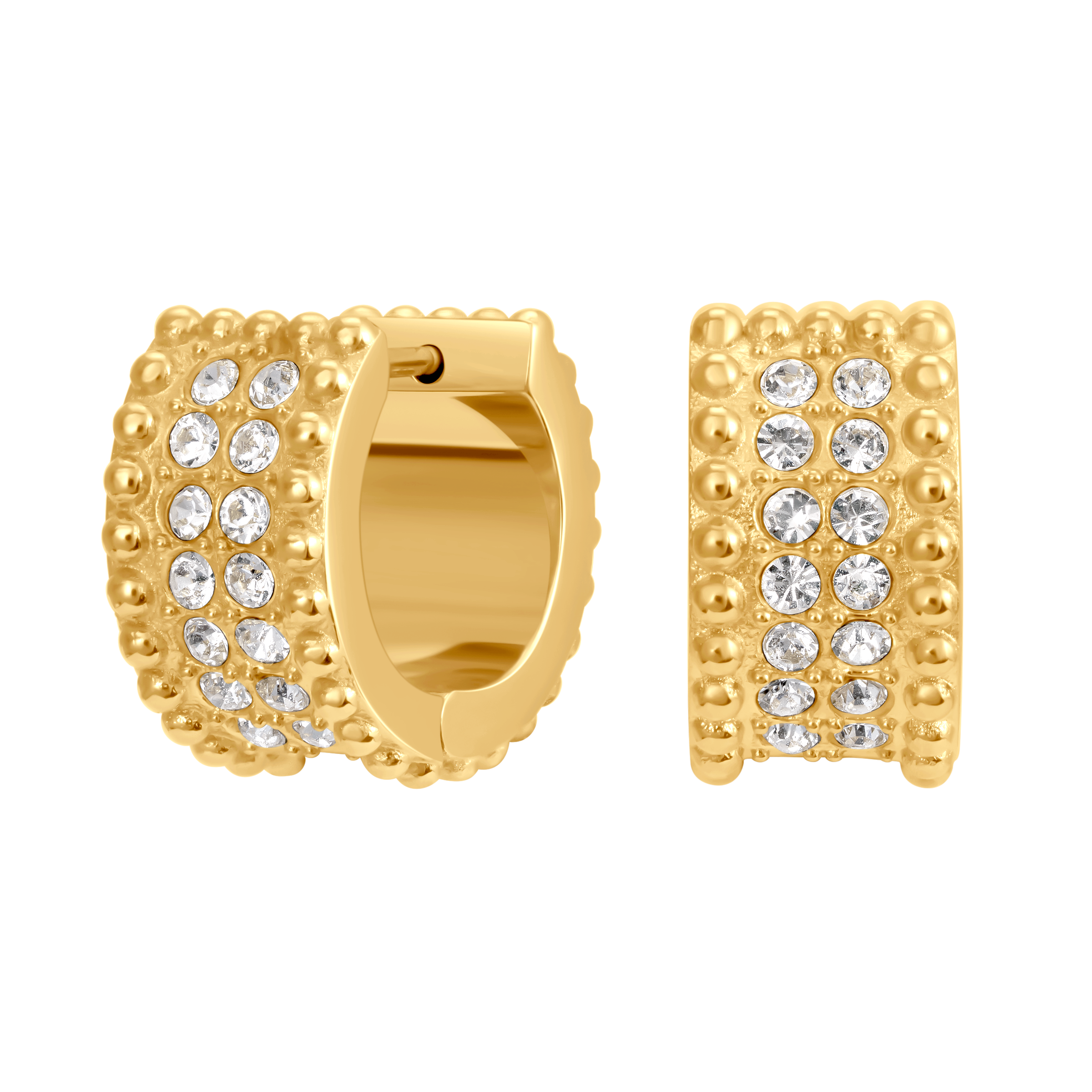 Cerruti Isadora Round Cutout Logo Motif Earring