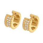 Cerruti Isadora Round Cutout Logo Motif Earring