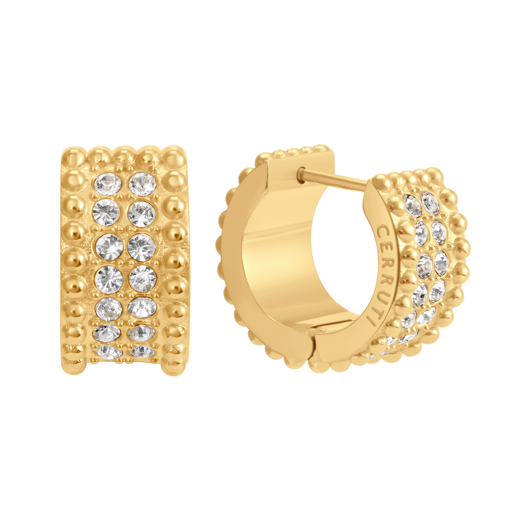 Cerruti Isadora Round Cutout Logo Motif Earring