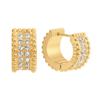Cerruti Isadora Round Cutout Logo Motif Earring