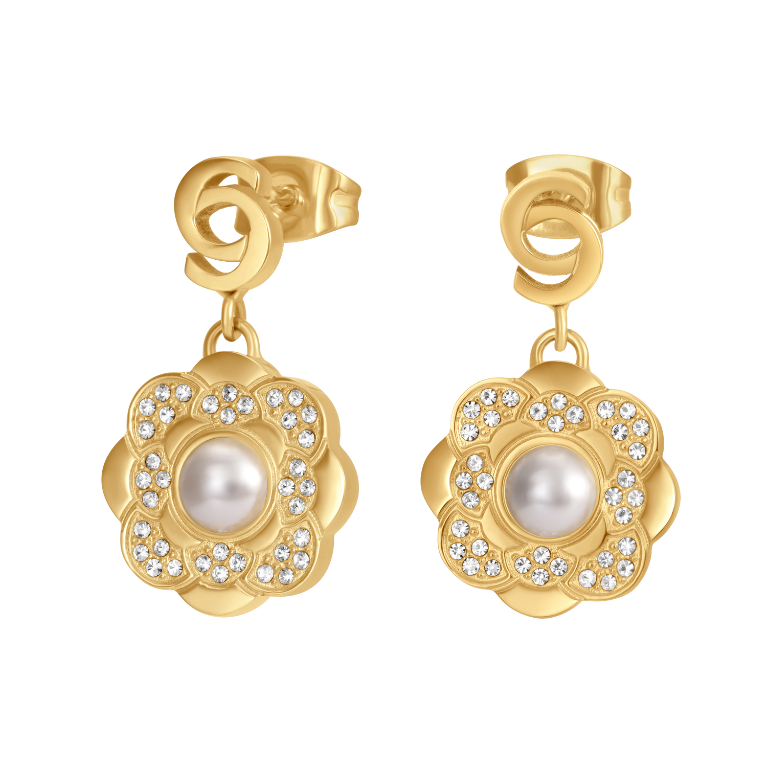 Cerruti Jasmine Flower Motif Earring