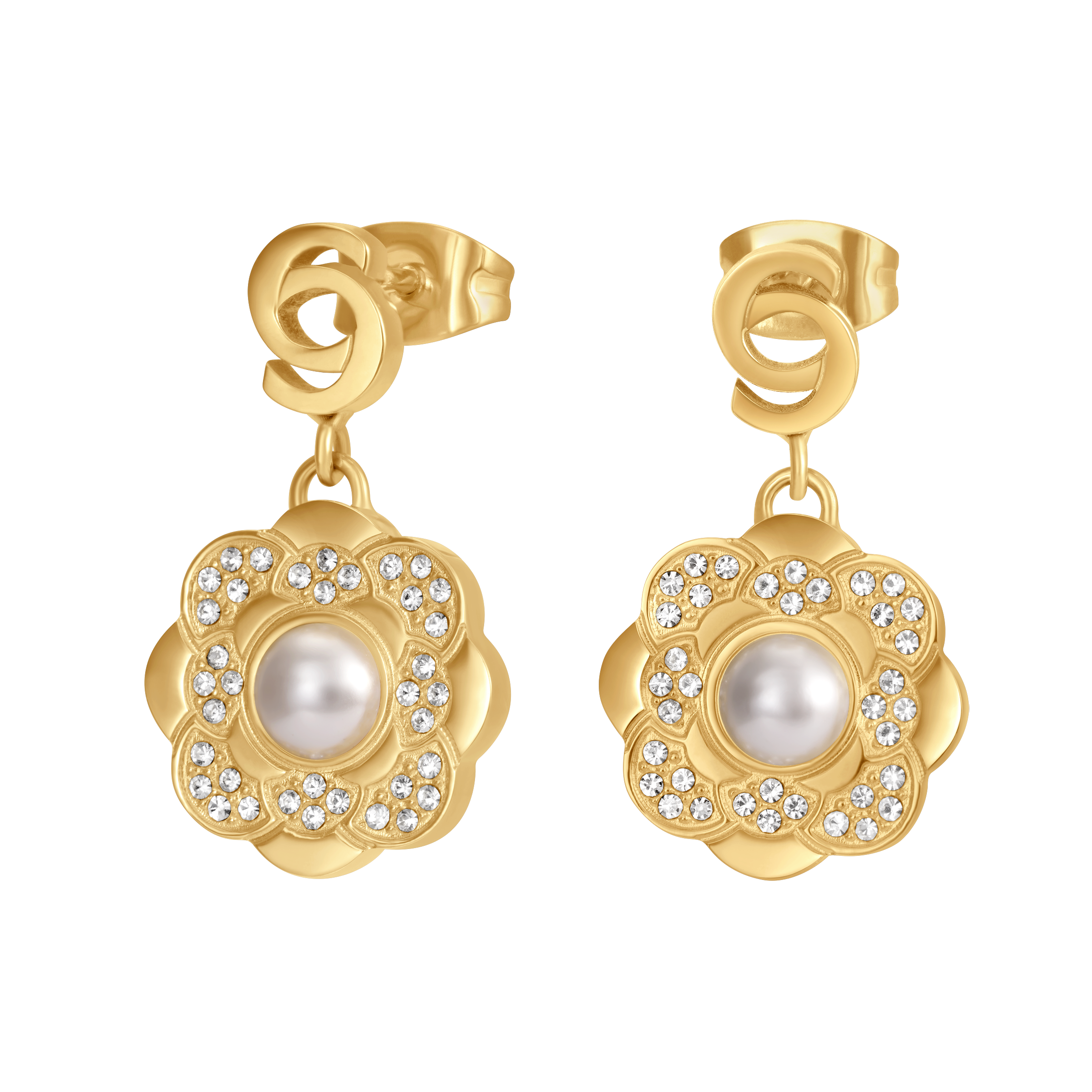 Cerruti Jasmine Flower Motif Earring
