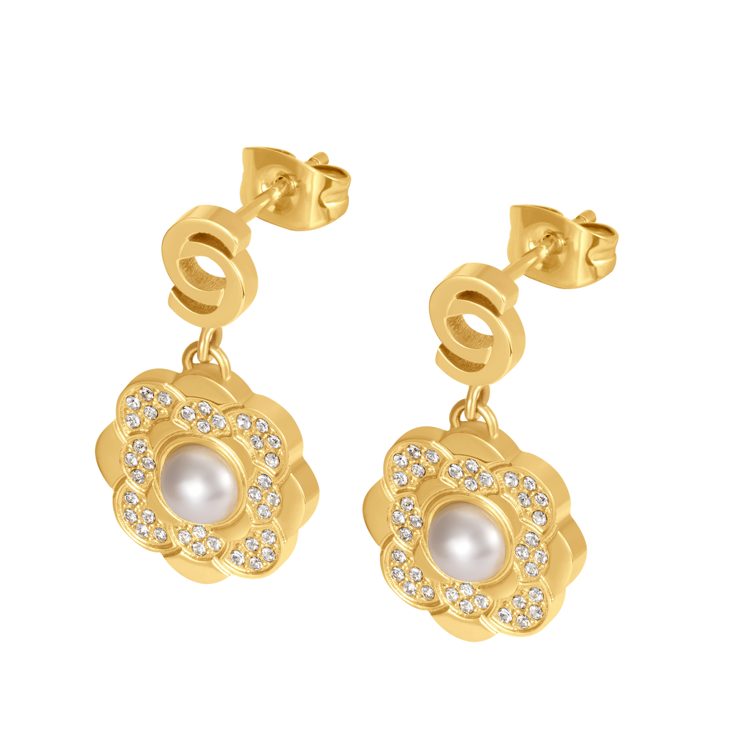 Cerruti Jasmine Flower Motif Earring