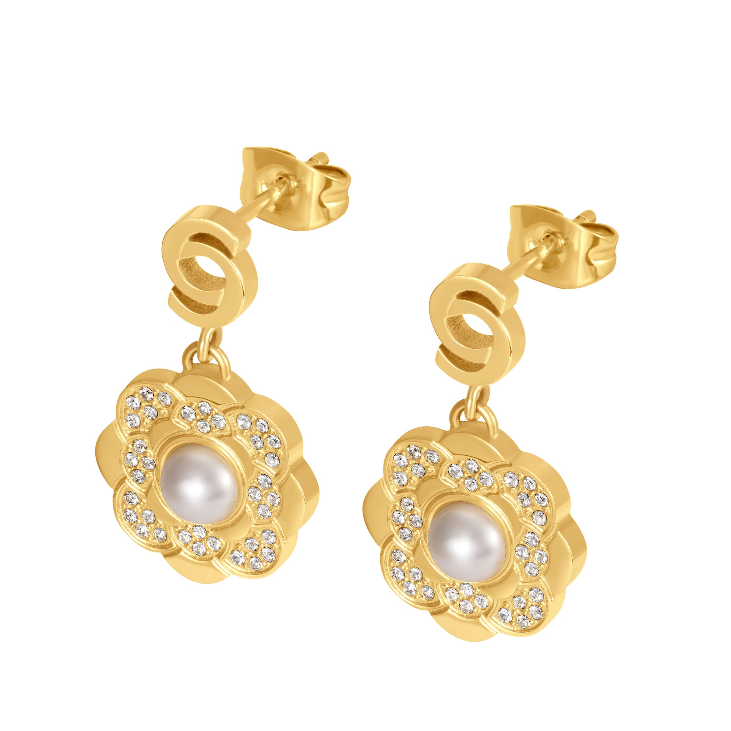 Cerruti Jasmine Flower Motif Earring