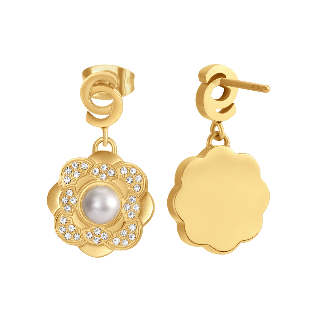 Cerruti Jasmine Flower Motif Earring