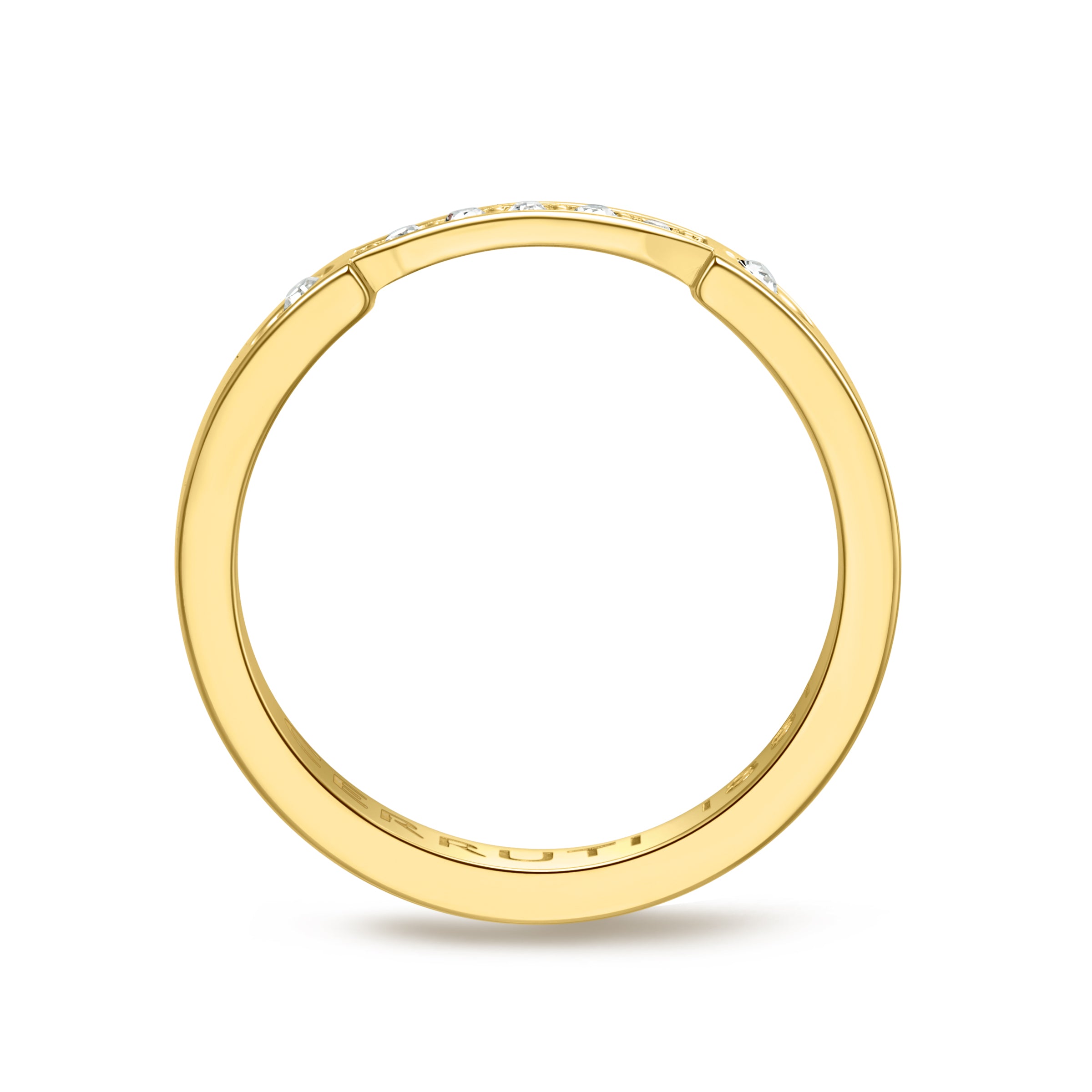Cerruti 1881 Bridge Ladies Gold Plated Ring مع بلورات الحجم: 54