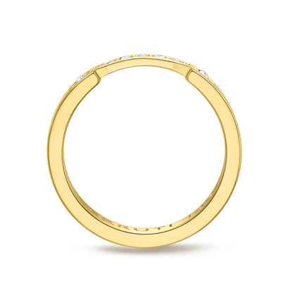 Cerruti 1881 Bridge Ladies Gold Plated Ring مع بلورات الحجم: 54