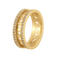Cerruti Elettra Gold Plated Cut-Out Pattern Ring – Size 54