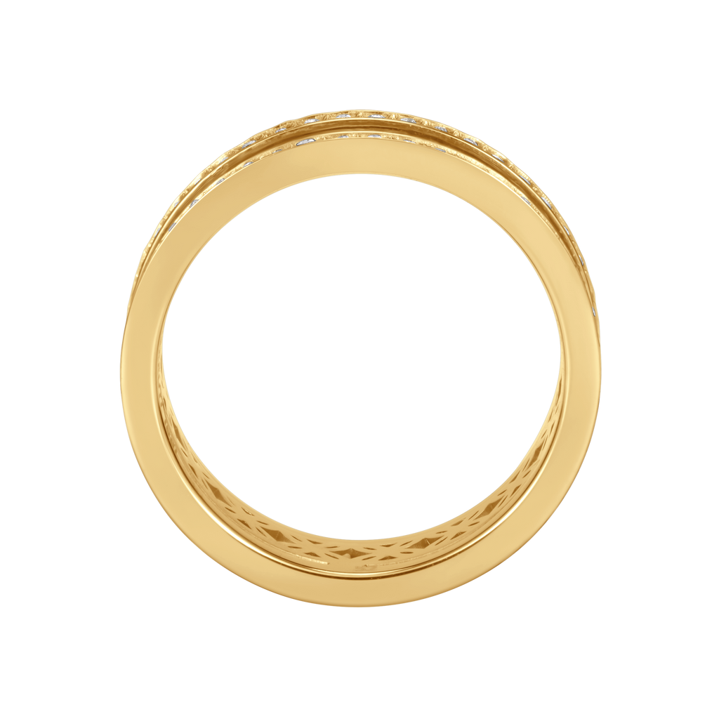 Cerruti Elettra Gold Plated Cut-Out Pattern Ring – Size 56