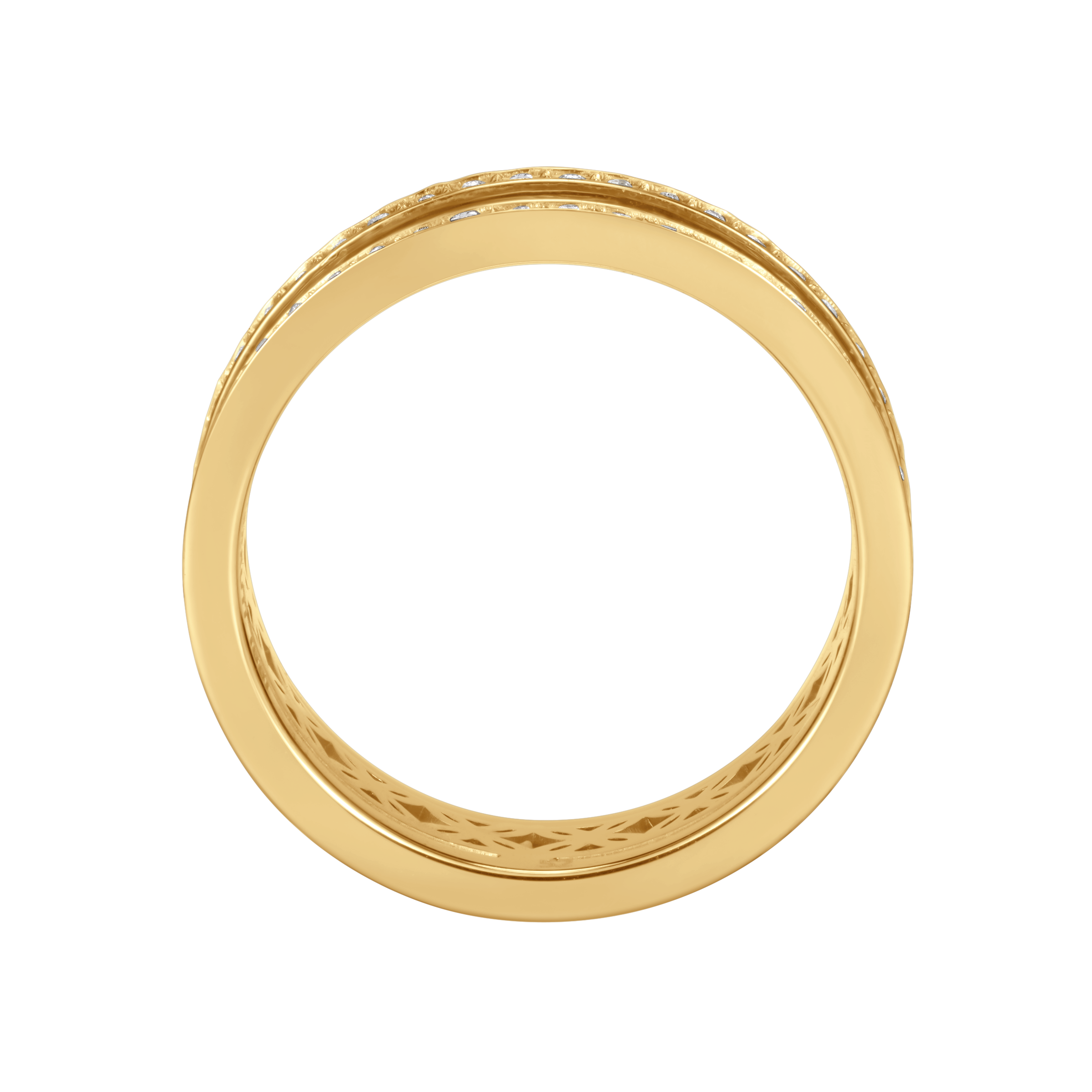 Cerruti Elettra Gold Plated Cut-Out Pattern Ring – Size 56