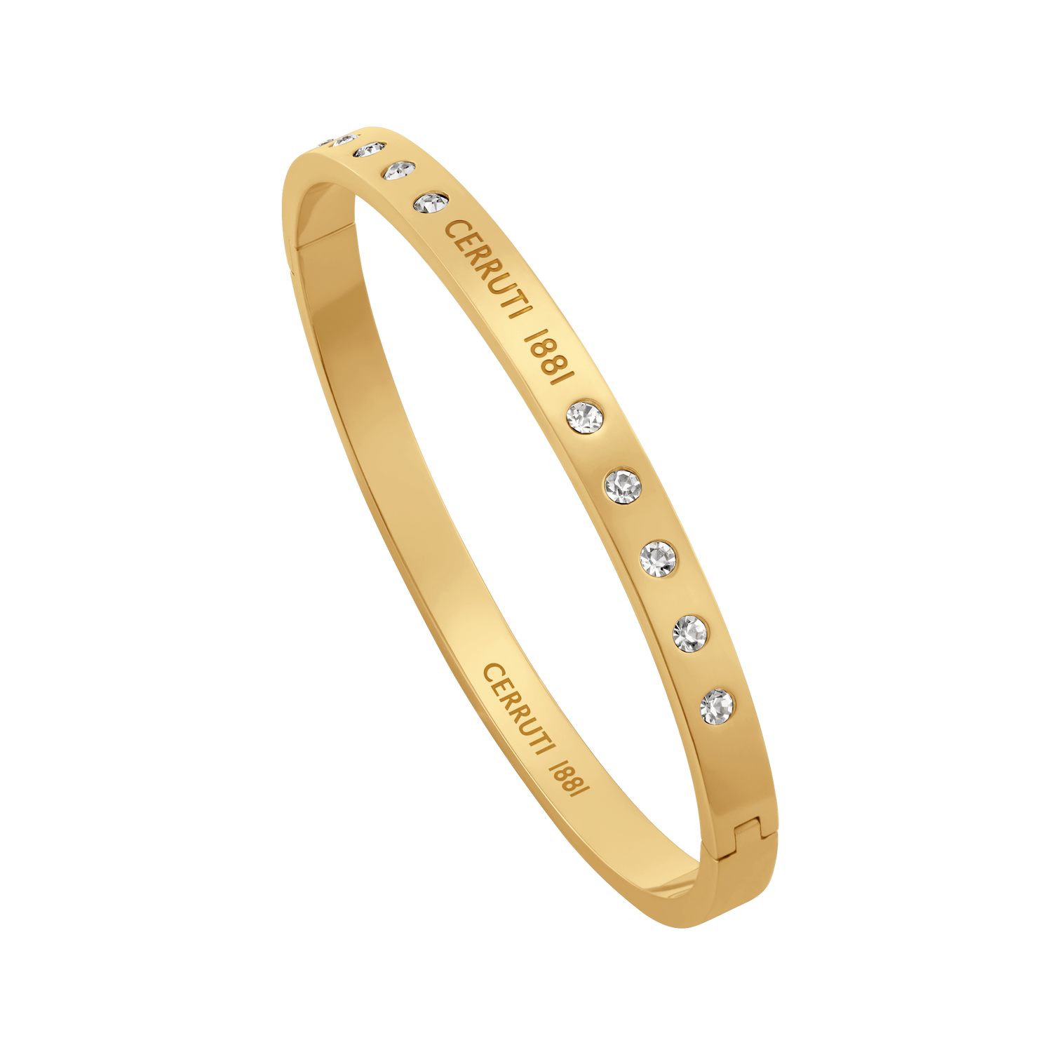 Cerruti Isadora Gold Plated Bangle with Central Cerruti Branding