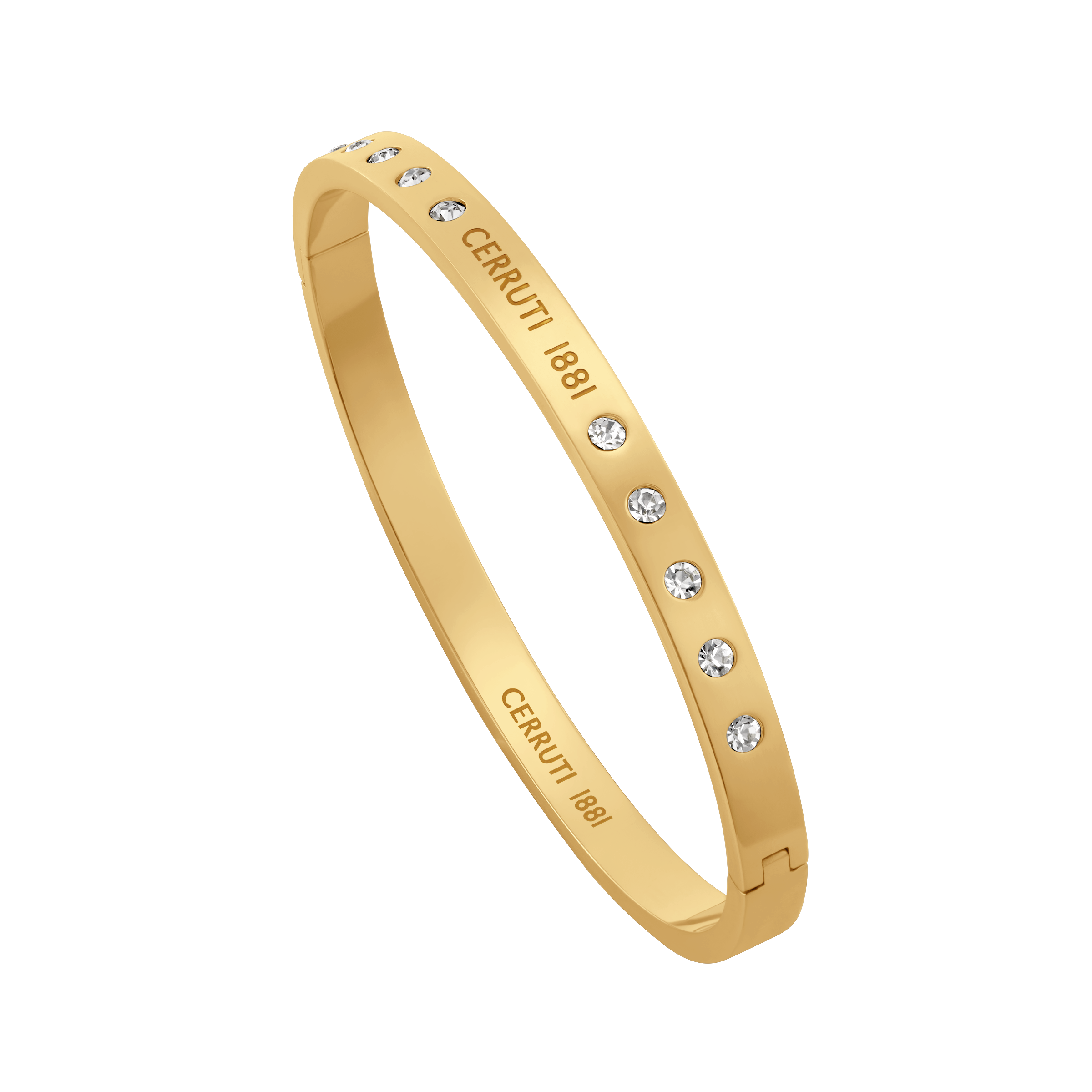 Cerruti Isadora Gold Plated Bangle with Central Cerruti Branding