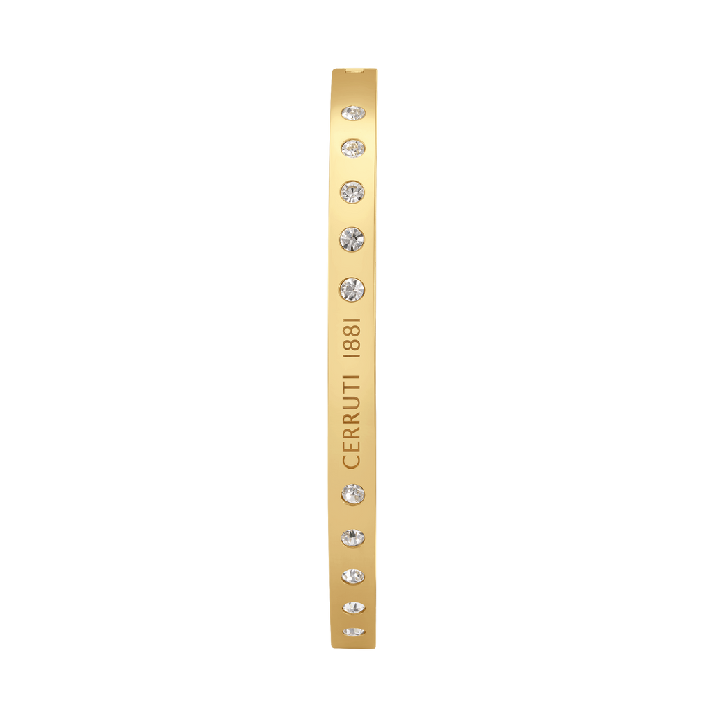 Cerruti Isadora Gold Plated Bangle with Central Cerruti Branding