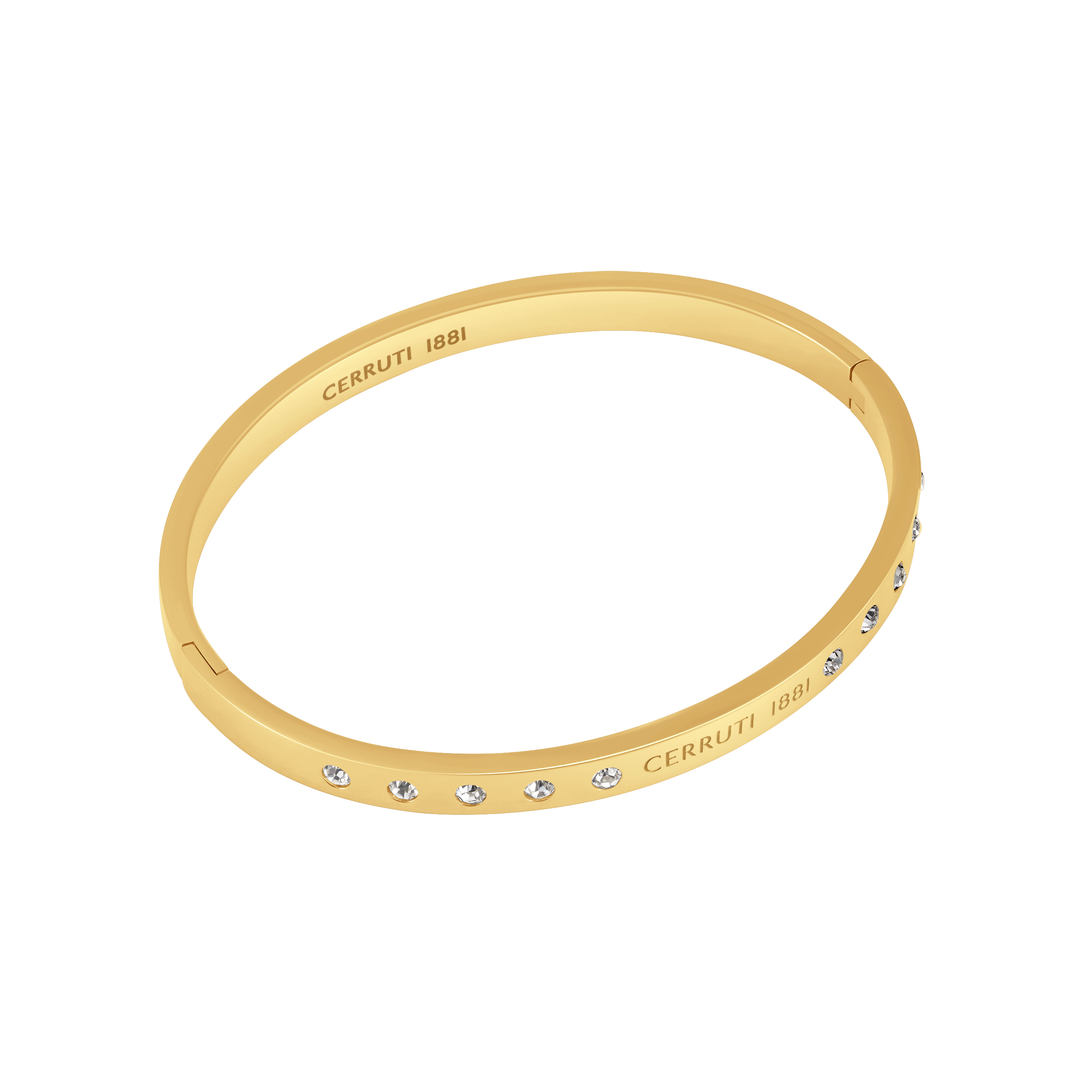 Cerruti Isadora Gold Plated Bangle with Central Cerruti Branding