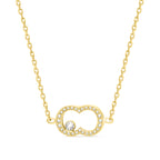 BIANCA GP CRYSTALS WITH CENTER LOGO NECKLACE
