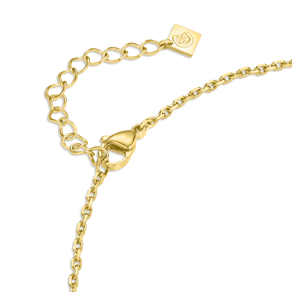BIANCA GP CRYSTALS WITH CENTER LOGO NECKLACE