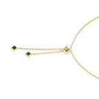 SILVIA Malachite Pendant Gold-Tone Necklace